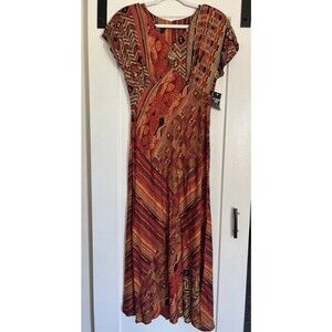 Saint Tropez West Vintage Pattern Maxi Dress Size 6